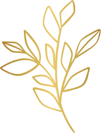 Elegant Metallic Leaves Outline