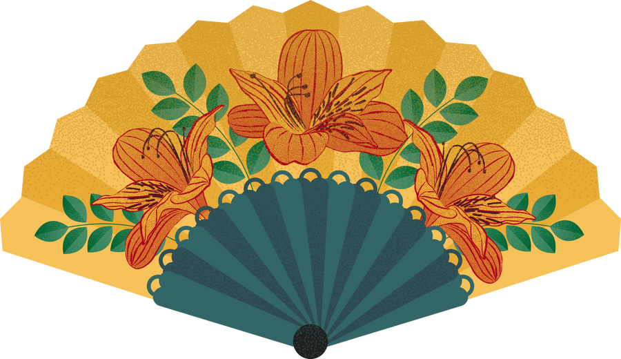 Spanish Textured and Detailed Flamenco Fans Alstomeria Flower