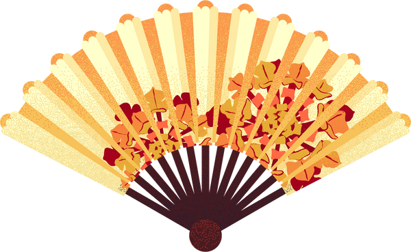 Spain Textured and Detailed Flamenco Fans Lantana Flower