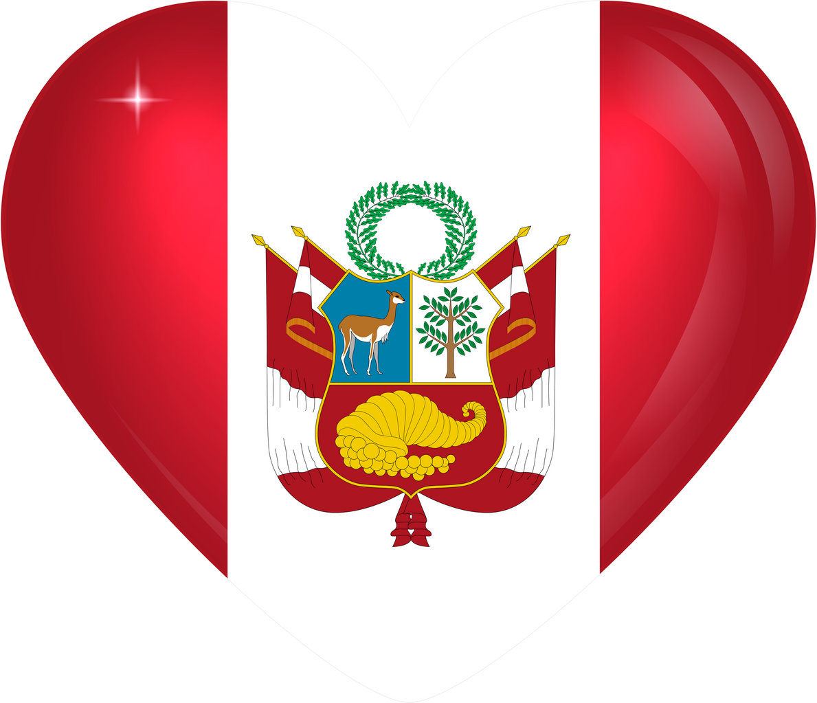 Peru Heart Flag